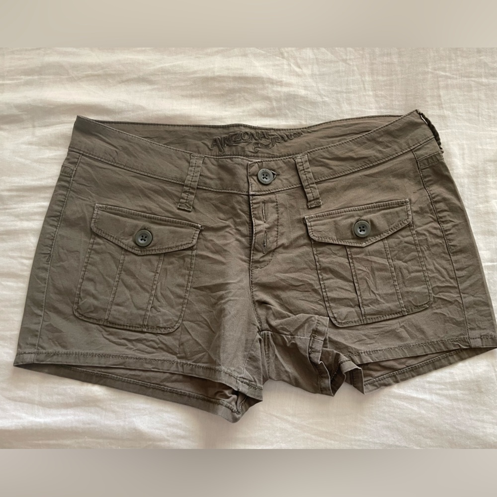 arizona jeans, cargo green, size 3!